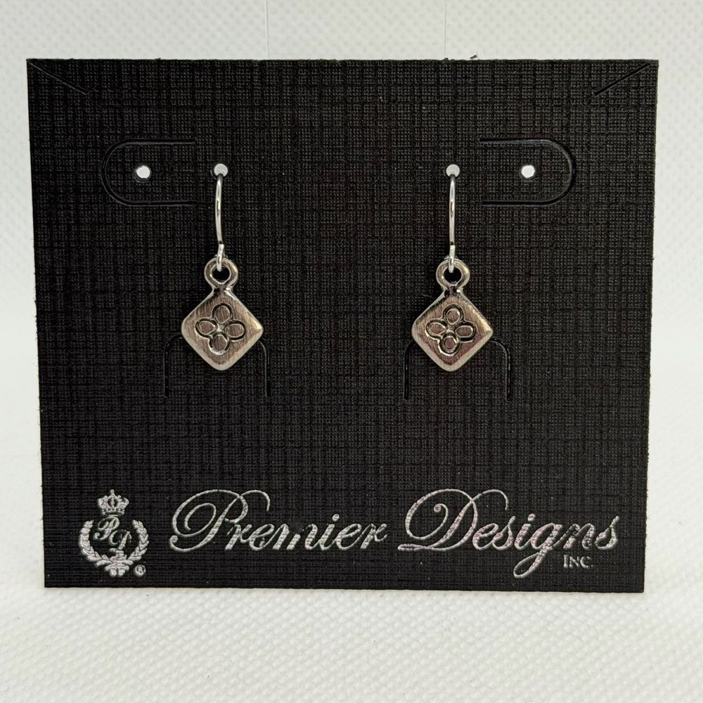 3For$20 Premier Designs Silver Floral Dangle Earrings